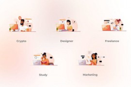 Different Work - Gradient Orange People Table Fixed Concepts 46499965
