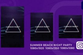 Tropical Summer Beach Night Party Instagram Reel 52044163