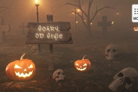 Scary Halloween 3D Logo Intro - MOGRT 48628115
