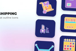 Shipping - Flat Outline Icons 45848048