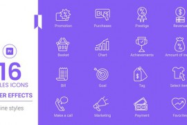 Sale Line Icons Pack - MOGRT 44732744