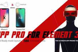 Free Download:Element 3D App Promo Toolkit — 100+ Scenes, iOS/Android Devices & 580 Icons 22026827