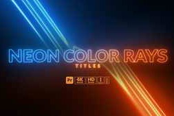 Free Download:Neon Color Rays Titles for Premiere Pro 59484484