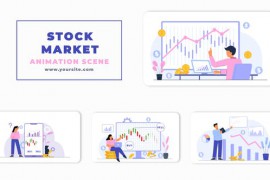 Vector Stock Market Animation Scene 47493873
