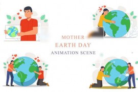 Mother Earth Day Concept Animation Scene 43419883
