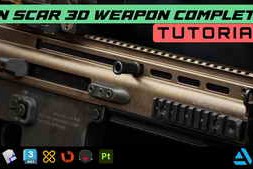 Artstation – Ultimate 3D Game Ready Weapon Tutorial – SCAR