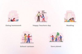 Happy Students - Flat Concepts 47722750