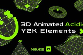 3D Animated Acidic Y2K Elements V.2 For Premiere Pro 48590169