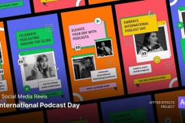 Social Media Reels - International Podcast Day After Effects Template 48128917