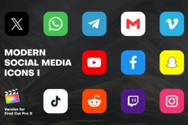 Modern Social Media Icons I | FCPX 49853690