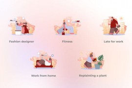Work from Home - Body Positive Flat Concept 48849920
