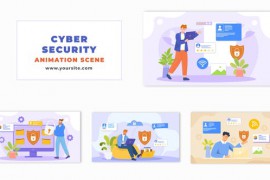 Cyber security Awareness Cartoon Character Animation Scene 48570753