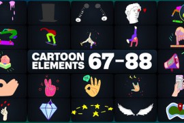 Cartoon Elements for DaVinci Resolve 48009566