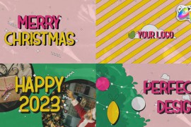 Merry Christmas Colorful Greeting Scenes for FCPX 42048574