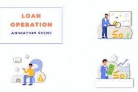 Financial Loan Stress Character Animation Scene 43479741