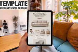 Free Download:Tablet Screen Mockup — 4K After Effects Template 57642846