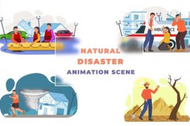 Natural Disaster Situation Animation Scene 43419108