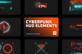 Cyberpunk HUD Elements for After Effects 43616029