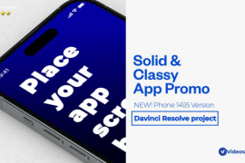 Solid App Promo 3d Mobile App Mockup Video for Davinci Resolve 45292388