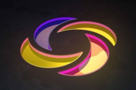 3D Neon Glass Logo Reveal 47708907