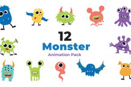 Cute Monster 2D Character Animation Scene 49457076