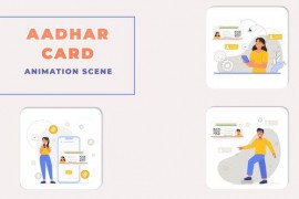 Aadhar Card Concept Animation Scene 43721225