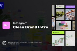 Clean Brand Intro for Premiere Pro - Instagram Stories, Portrait, Square 49221991