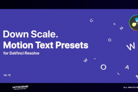 Down Scale Motion Text Presets Vol. 15 for DaVinci Resolve 47490773