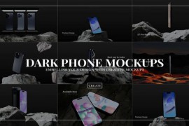 Dark Phone Mockups | MOGRT 52324377
