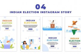 Eye Catching Indian Election Flat Vector Instagram Story 47460433