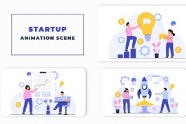 Business Startup Character Animated Scene 46415979
