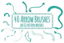 CreativeMarket – 40 Hand-drawing arrow brushes 1755817