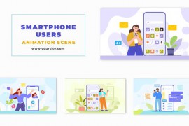 Modern Smartphone Users Character Animation Scene 47494533