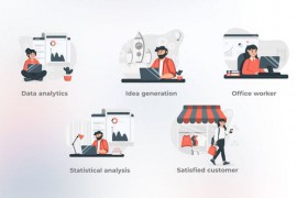 Office Worker - Grey and Red Illustrations 46702055