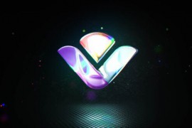 Glossy Particle Logo 48757305