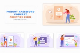 Forgot Password Concept Flat 2D Animation Scene 49457465
