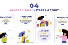 Monsoon Sale Offer Premium Vector Instagram Story 47460726