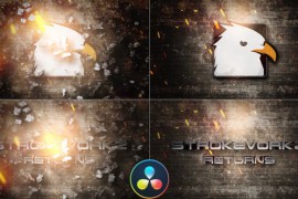 Cinematic Fire Impact Logo - DaVinci Resolve 33054572