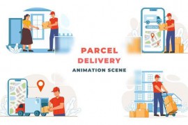 Parcel Delivery Animation Scene 43396423