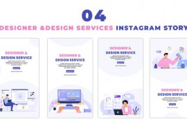 Designer and Design Service Flat Characters Instagram Story 47395087