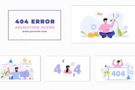 Server 404 Error Vector Animation Scene 47352189