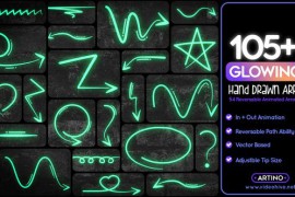 105 Glowing Hand Drawn Arrows Mogrt 51447624