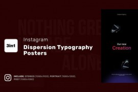 Instagram Dispersion Typography Posters 50672751