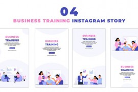 Business Training Flat Character Animated Instagram Story 47395044
