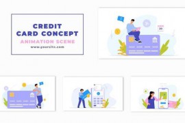 Credit Card Payment Character Animation Scene 47354242