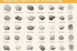 Free Download:Photoshop Pencils Brushes