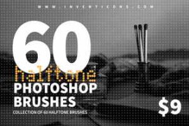 CreativeMarket – 60 Halftone Photoshop Brushes 6028561