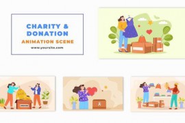 Charity and Donation Concept Vector Animation Scene 48802954