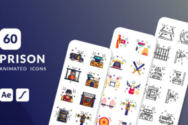60 Prison Animated Icons | After Effects 45368543