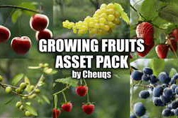 Growing Fruits – Geo Nodes Curve Asset Pack